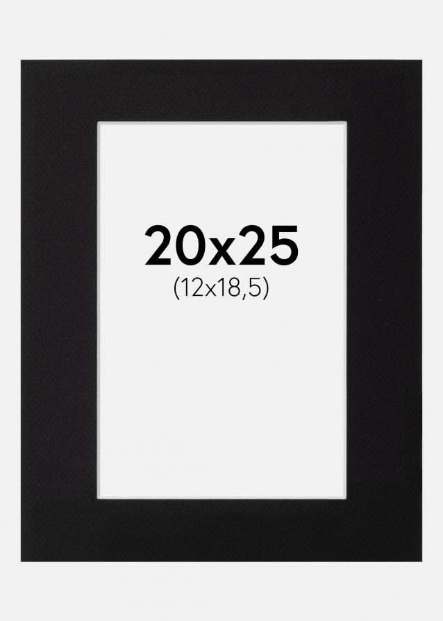 Passe-partout Canson Nero (Bordo interno bianco) 20x25 cm (12x18,5)