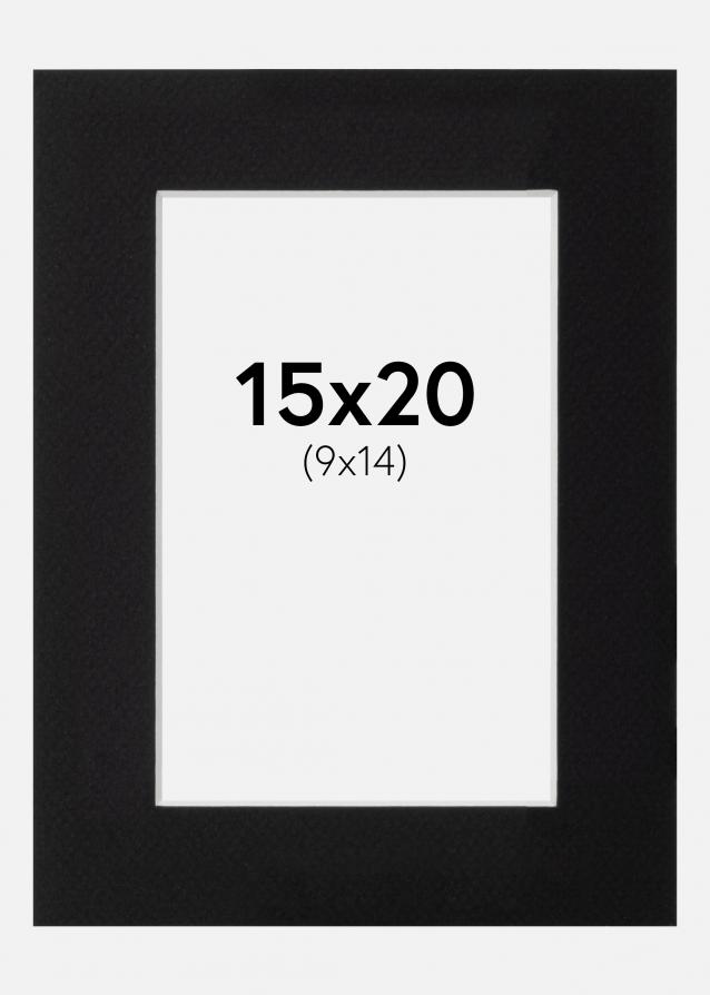 Passe-partout Nero Standard (Bordo interno bianco) 15x20 cm (9x14)