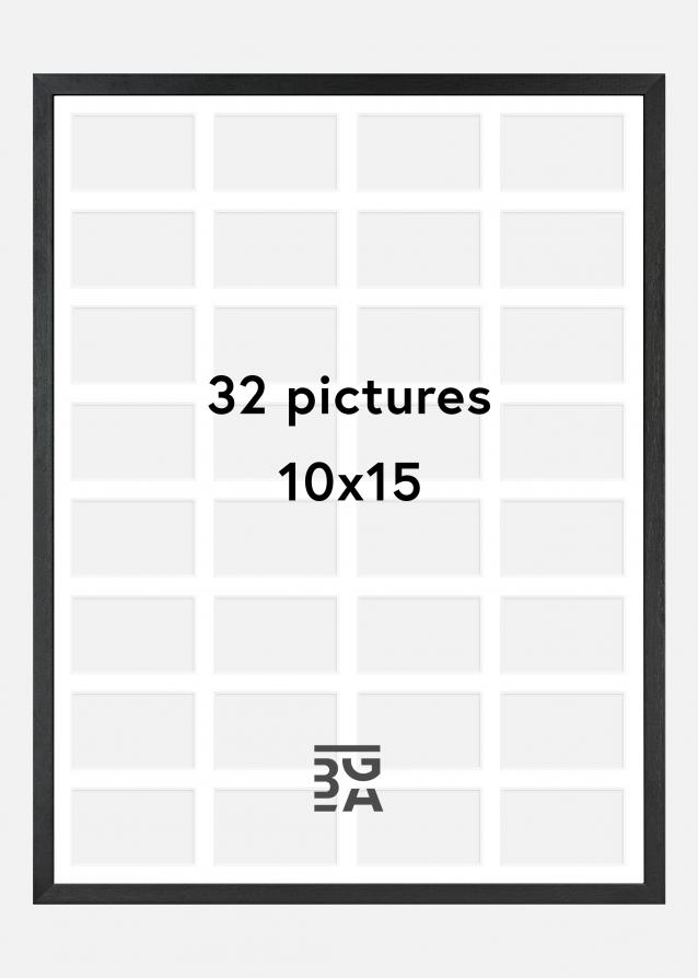 Legno nero - collage di 32 immagini