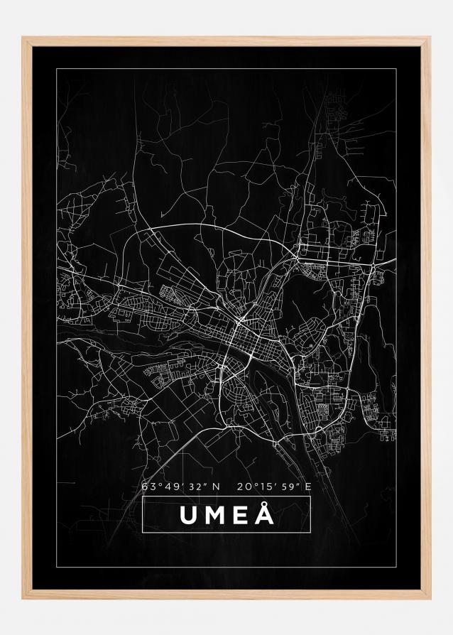 Mappa - Umeå - Poster nero