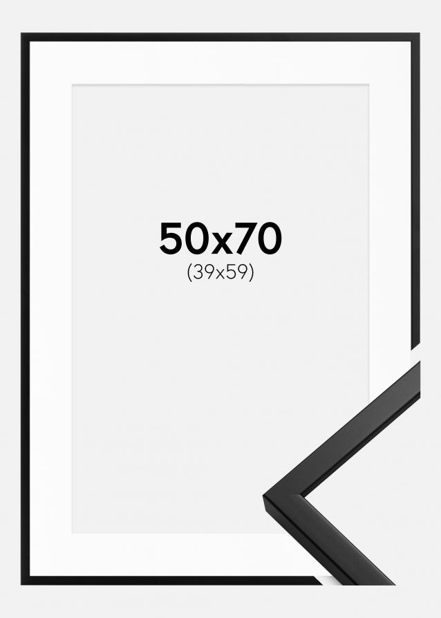 Cornice Oslo Nero 50x70 cm - Passe-partout Bianco 40x60 cm
