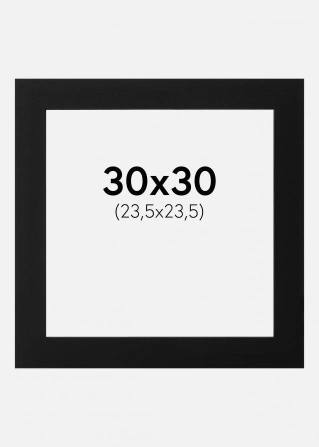 Passe-partout Nero (Bordo interno nero) 30x30 cm (23,5x23,5)