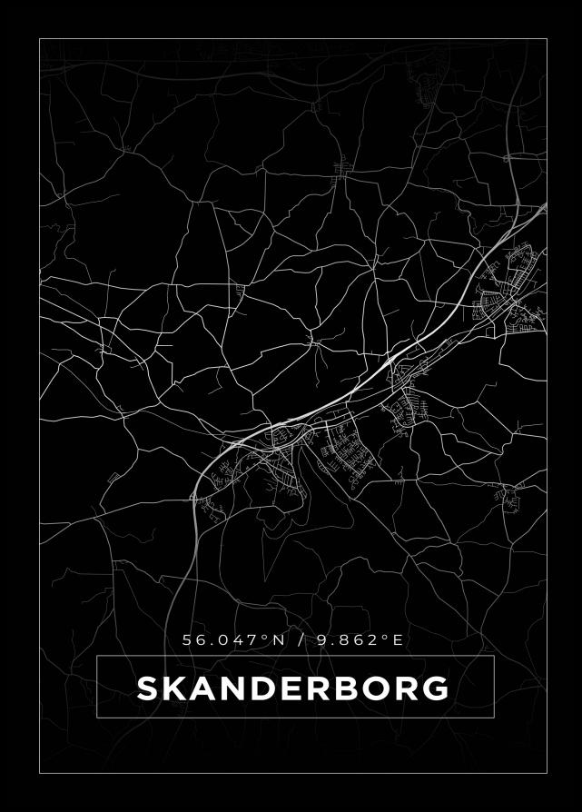 Mappa - Skanderborg - Poster nero