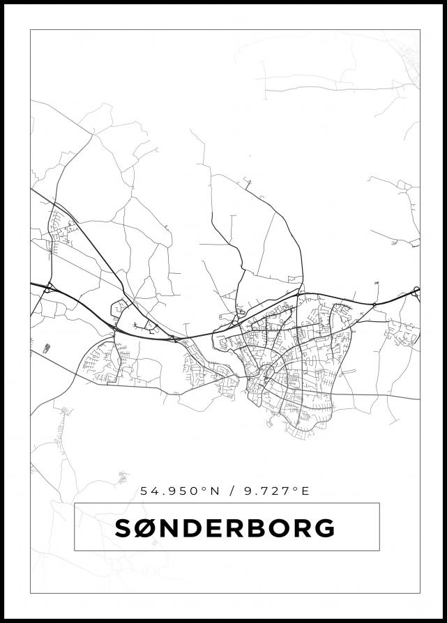 Mappa - Sønderborg - Poster bianco