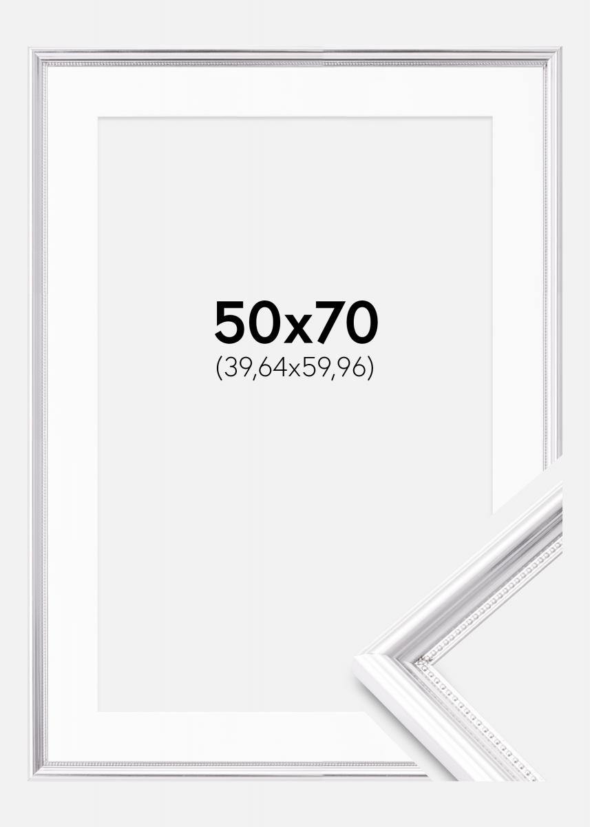 Acquista Cornice Gala Argento 50x70 cm - Passe-partout Bianco 16x24 inches  qui 