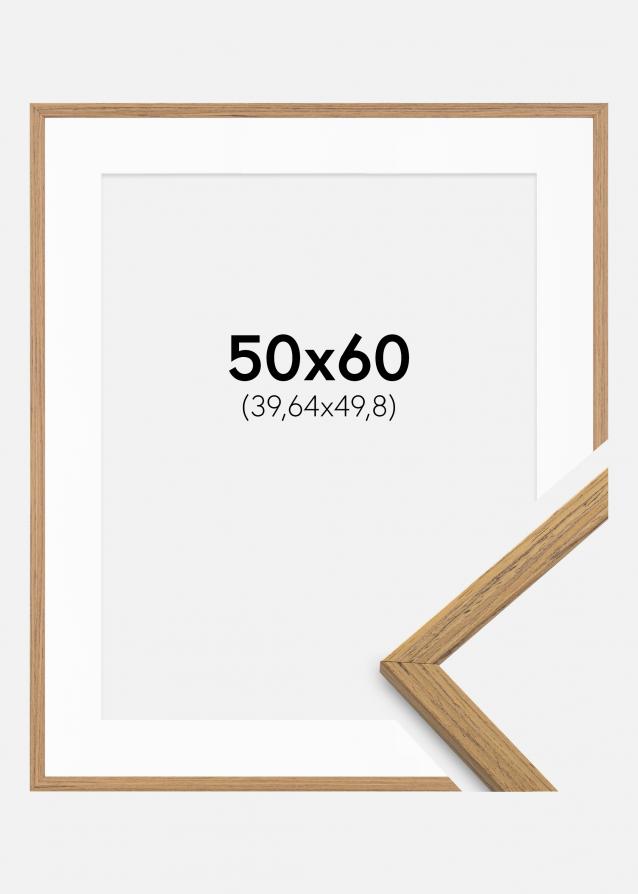 Cornice Edsbyn Teak 50x60 cm - Passe-partout Bianco 16x20 inches