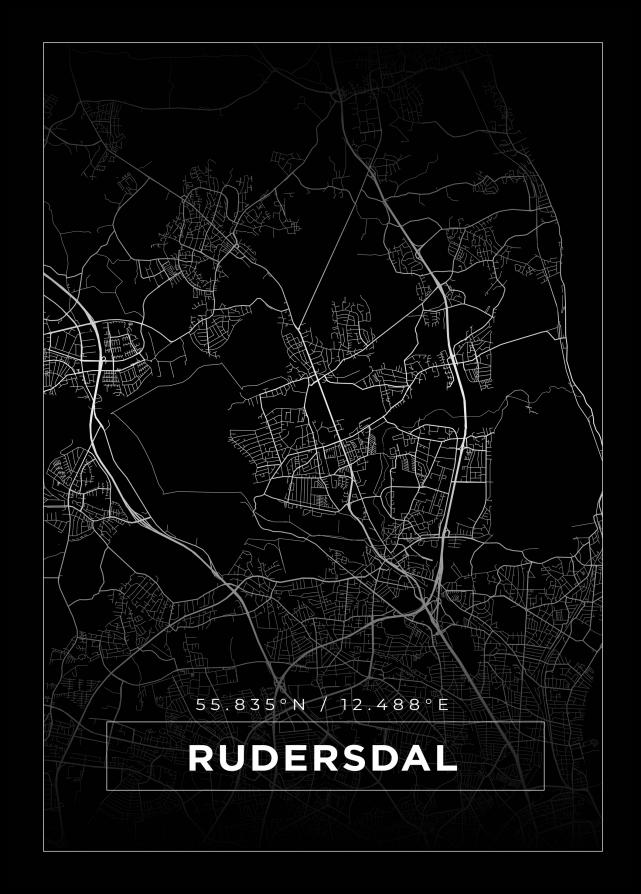 Mappa - Rudersdal - Poster nero