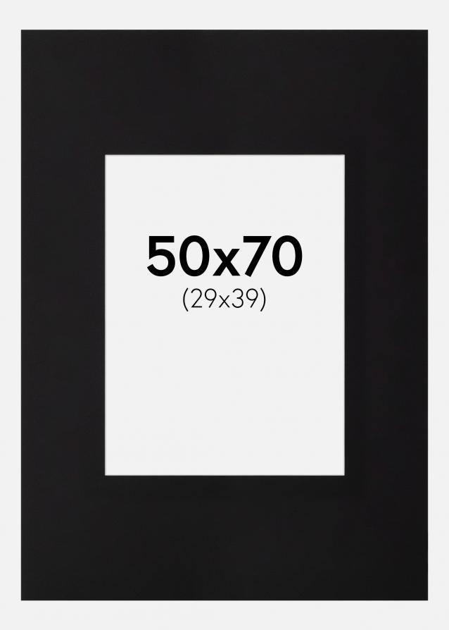 Passe-partout XL Nero (Bordo interno bianco) 50x70 cm (29x39)