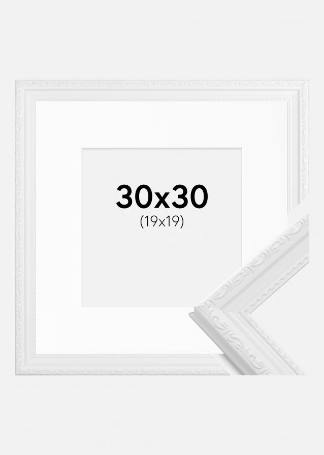 Cornice Abisko Bianco 30x30 cm - Passe-partout Bianco 20x20 cm