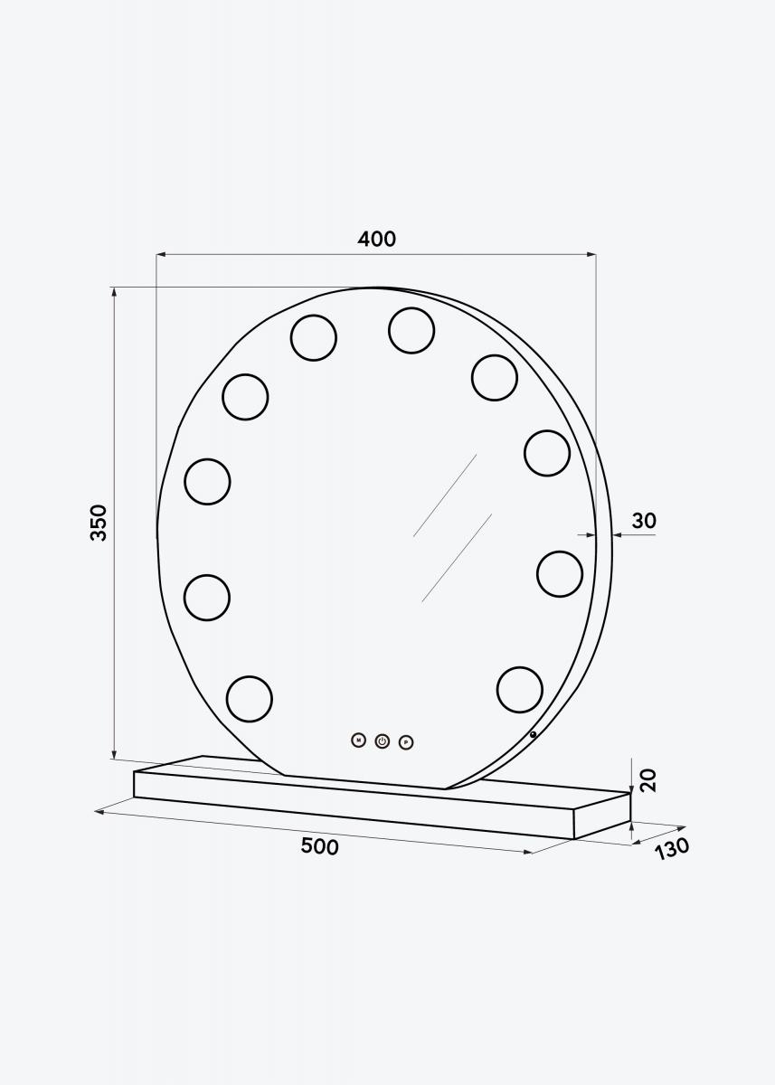 Acquista KAILA Specchio per trucco LED Strip con altoparlante