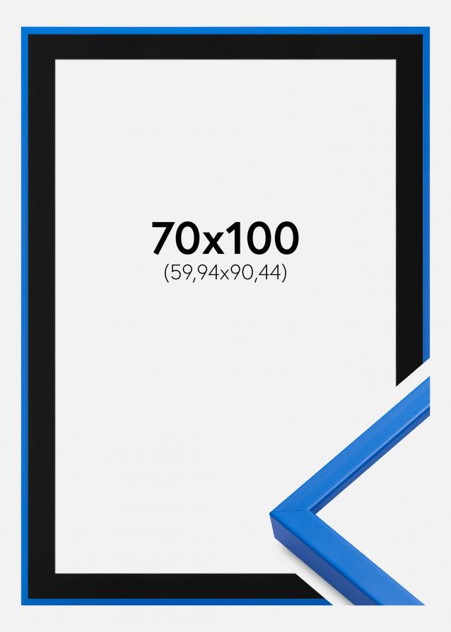 Cornice E-Line Blu 70x100 cm - Passe-partout Nero 24x36 inches