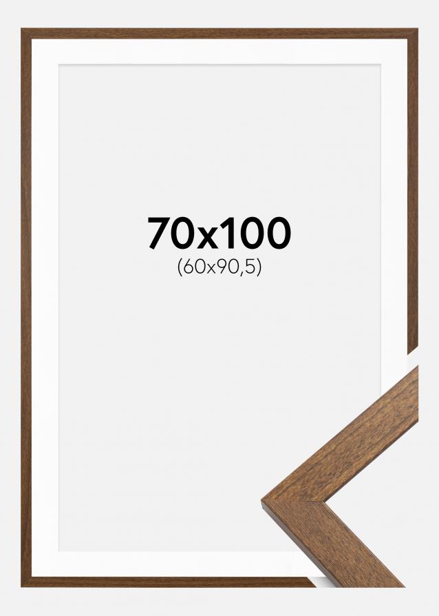 Cornice Stilren Warm Brown 70x100 cm - Passe-partout Bianco 61x91,5 cm