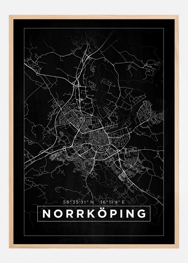 Mappa - Norrköping - Poster nero