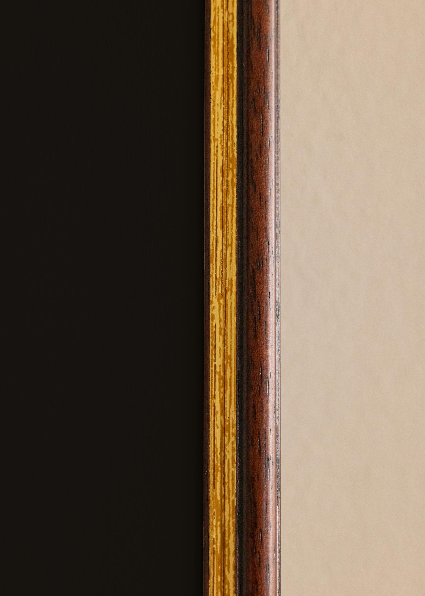 Cornice color marrone con filo oro 30x45