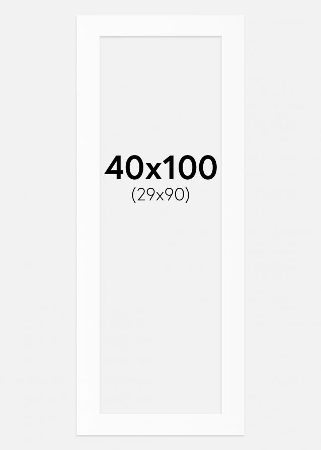 Passe-partout Bianco Standard (Bordo interno bianco) 40x100 cm (29x90)