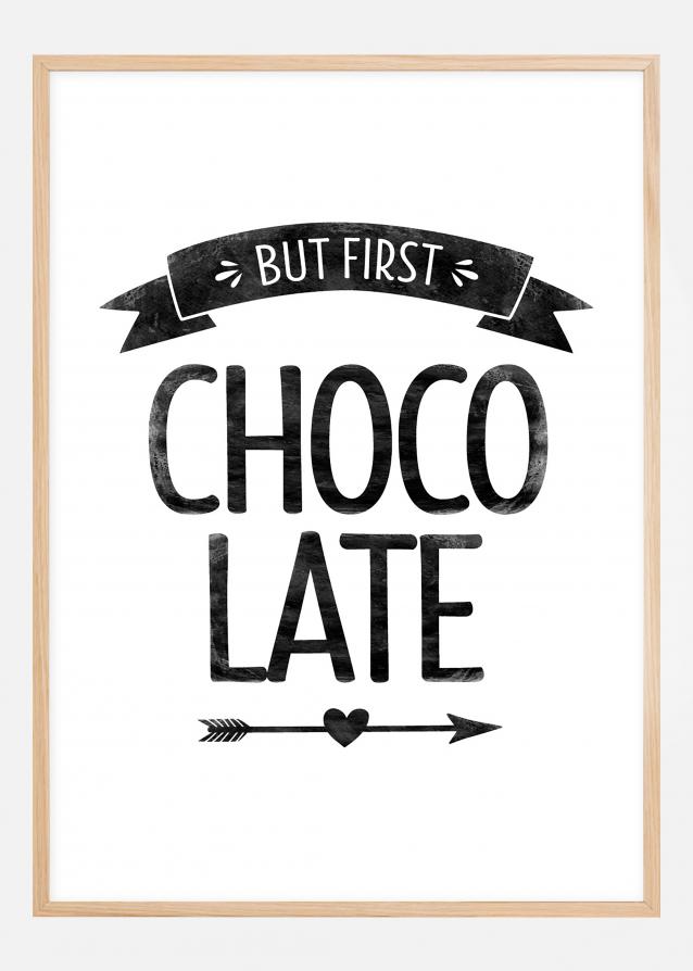 But first chocolate Rétro Poster
