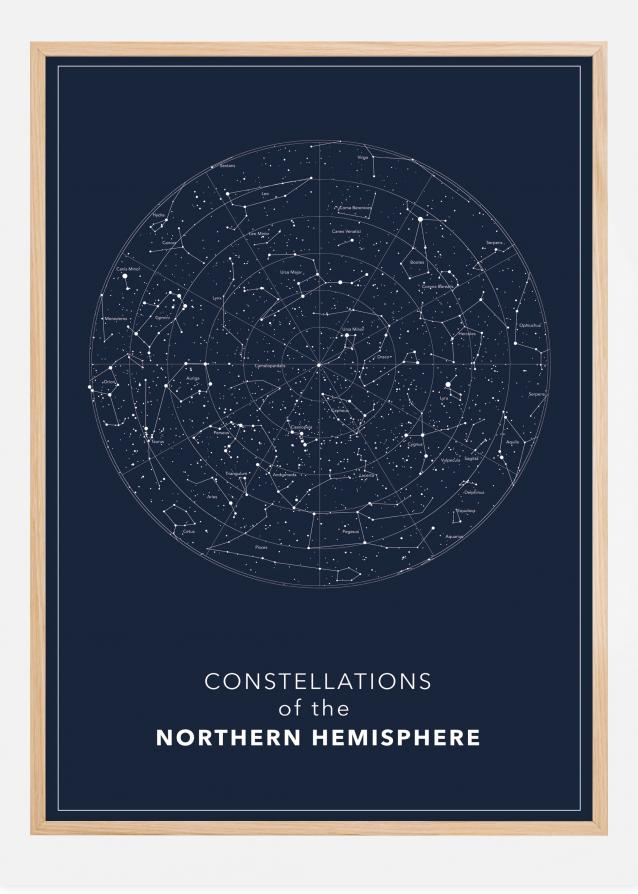 Northern hemisphere Dark Poster