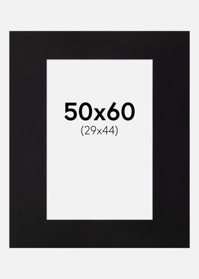 Passe-partout Nero Standard (Bordo interno bianco) 50x60 cm (29x44)