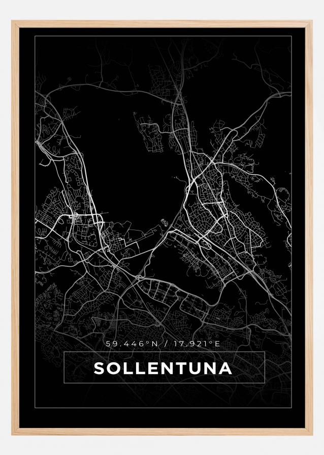 Mappa - Sollentuna - Poster nero