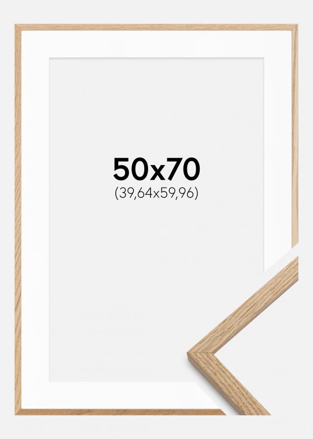 Cornice Oslo Rovere 50x70 cm - Passe-partout Bianco 16x24 inches
