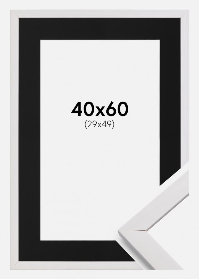 Cornice Stilren Bianco 40x60 cm - Passe-partout Nero 30x50 cm