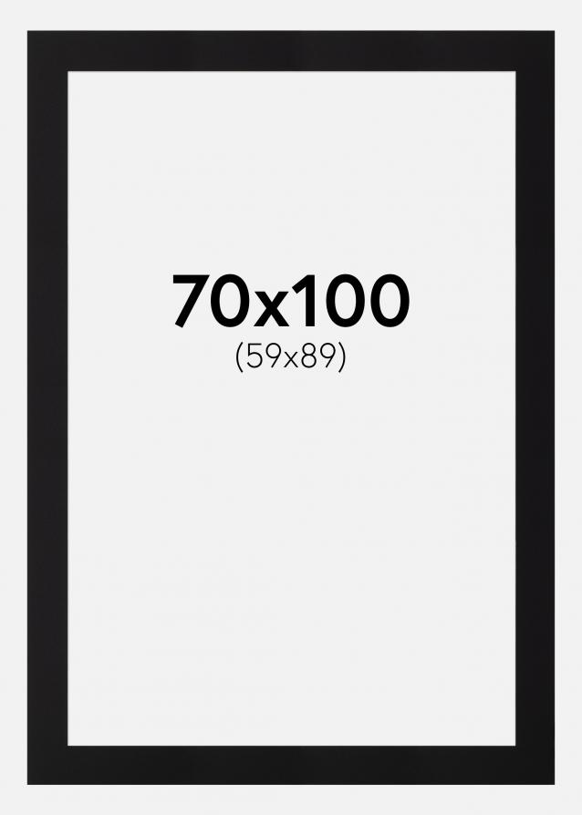 Passe-partout Nero Standard (Bordo interno bianco) 70x100 cm (59x89)