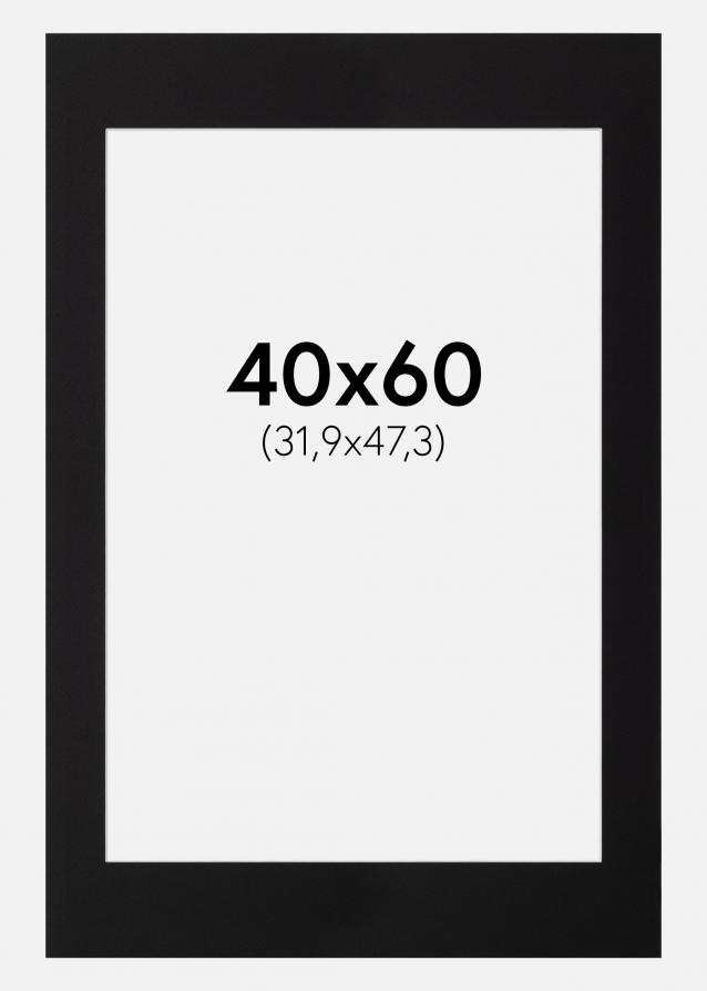 Passe-partout Nero Standard (Bordo interno bianco) 40x60 cm (31,9x47,3 - A3+)