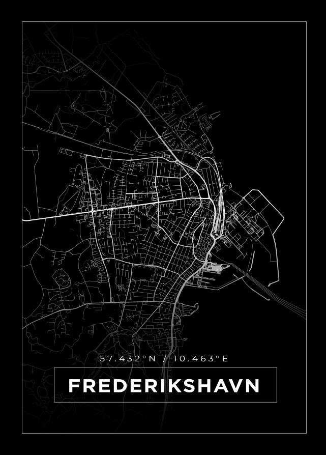 Mappa - Frederikshavn - Poster nero