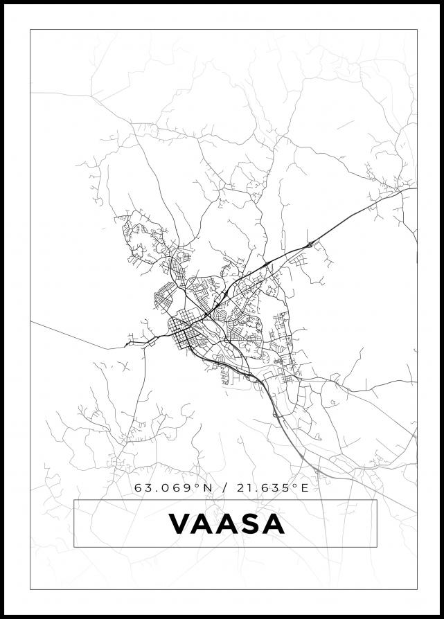 Mappa - Vaasa - Poster bianco