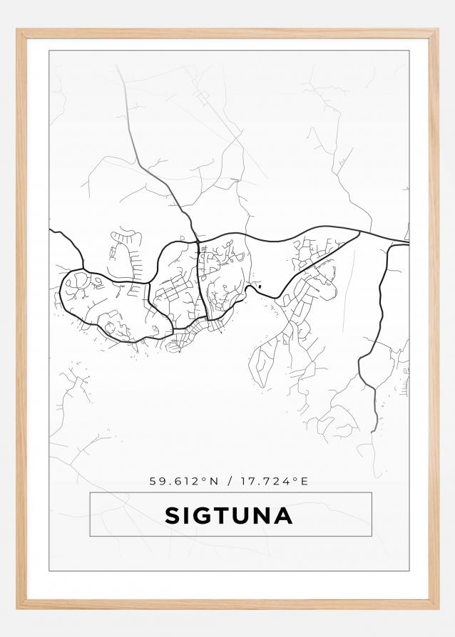 Mappa - Sigtuna - Poster bianco