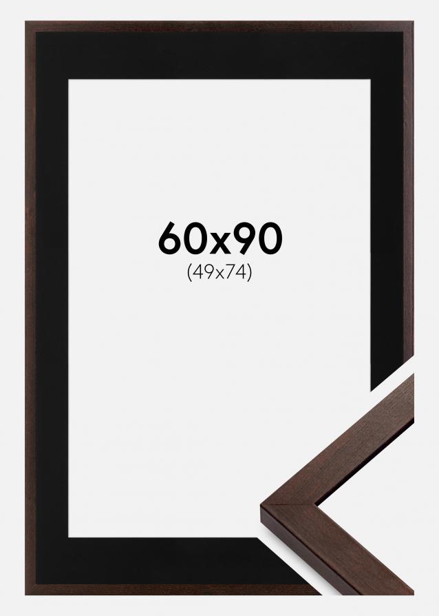 Cornice Selection Noce 60x90 cm - Passe-partout Nero 50x75 cm