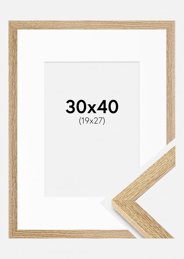 Cornice Selection Rovere 30x40 cm - Passe-partout Bianco 20x28 cm