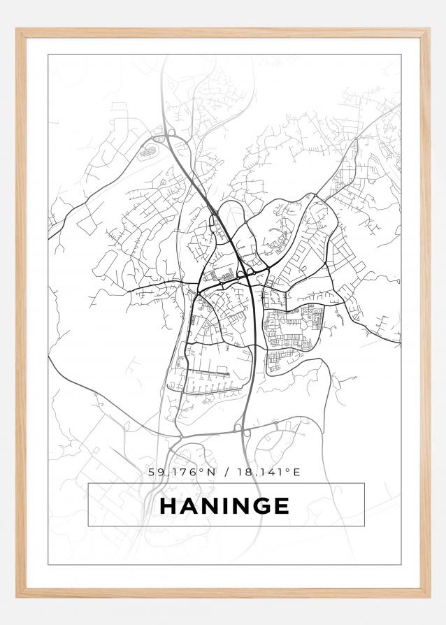 Mappa - Haninge - Poster bianco
