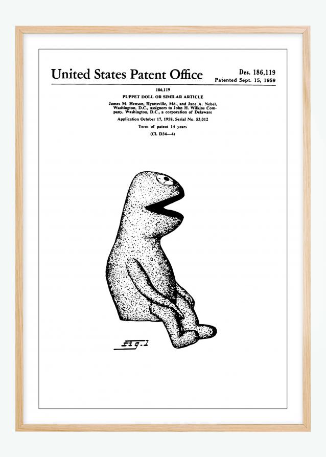 Disegni di brevetti - I Muppet - Kermit I Poster