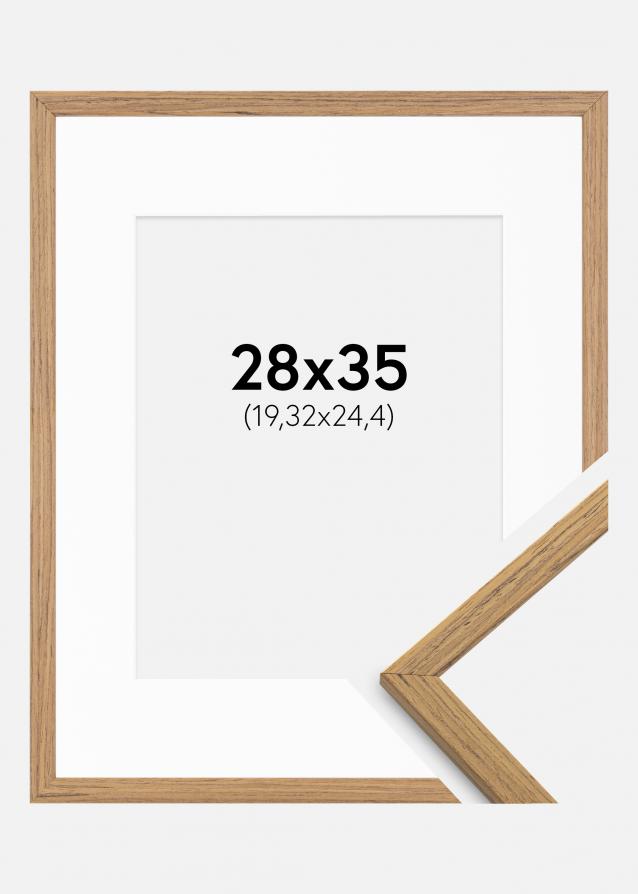 Cornice Edsbyn Teak 28x35 cm - Passe-partout Bianco 8x10 inches
