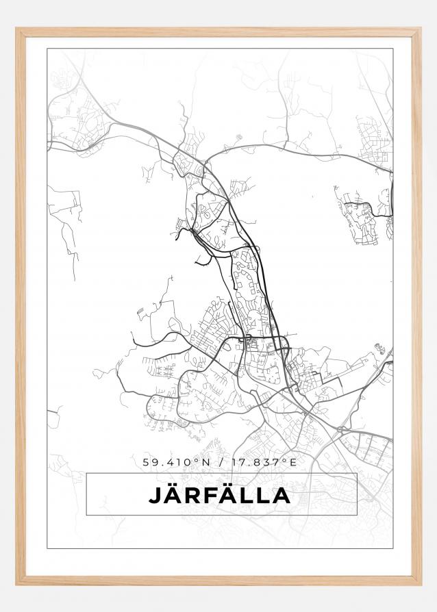 Mappa - Järfälla - Poster bianco