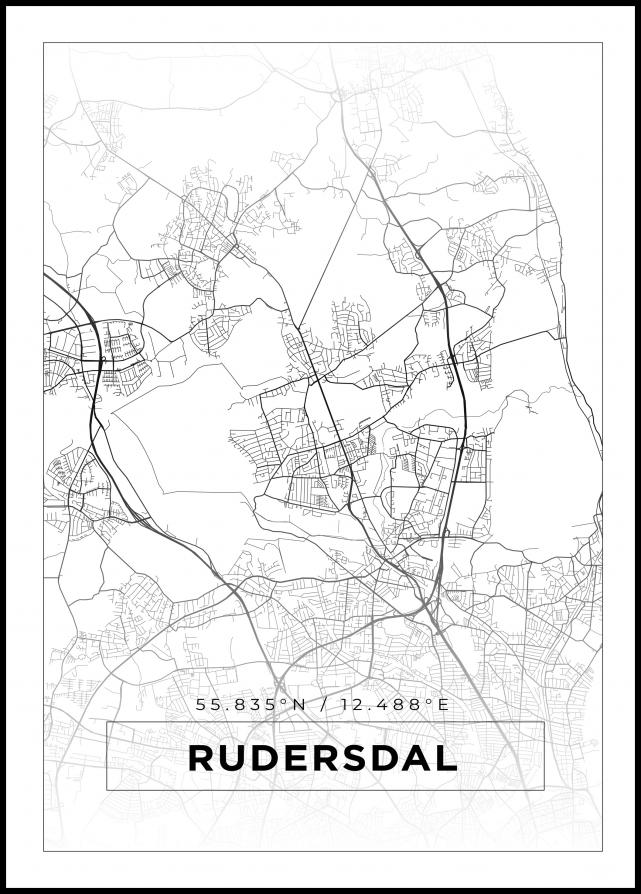 Mappa - Rudersdal - Poster bianco