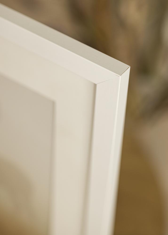 Cornice bianco legna 60x85 cm - passe-partout Bianco 51x76 cm