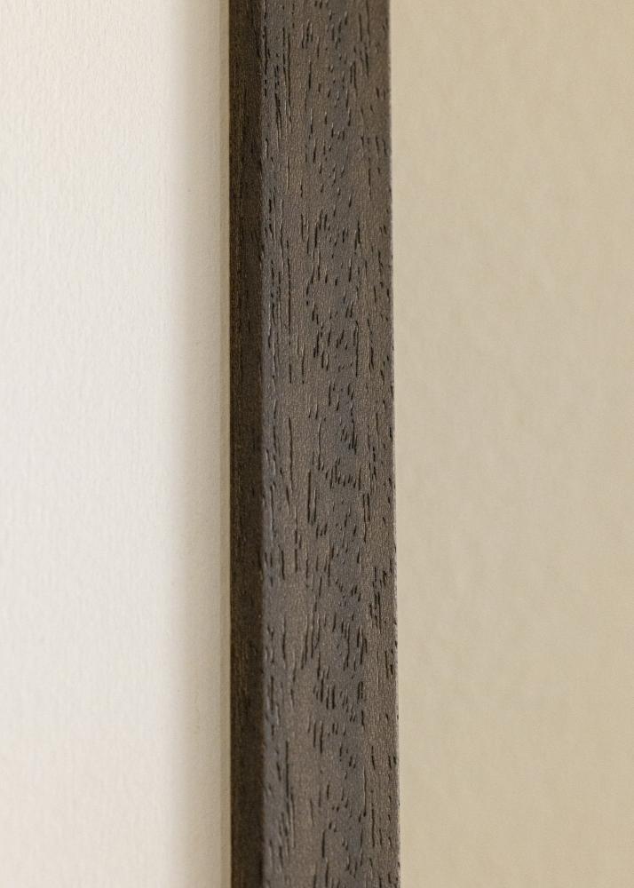 Cornice marrone legna 35x90 cm - passe-partout Bianco 25x80 cm