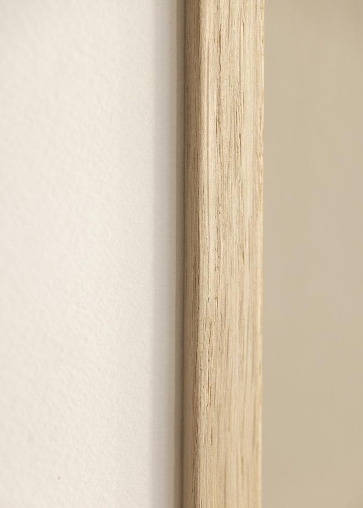 Cornice Edsbyn Rovere massiccio 28x38 cm - Passepartout Bianco 18x28 cm