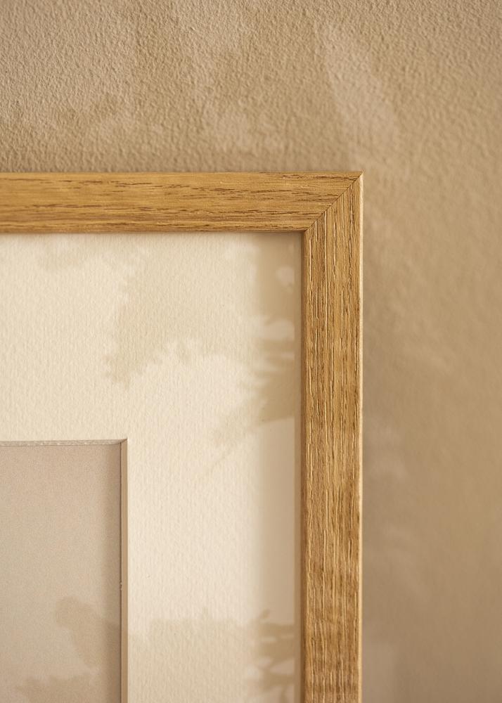 Cornice Ares Naturale Quercia 18x24 cm - passe-partout Bianco 13x17 cm