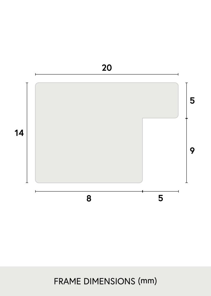 Cornice BGA Classic Vetro acrilico Noce 60x90 cm