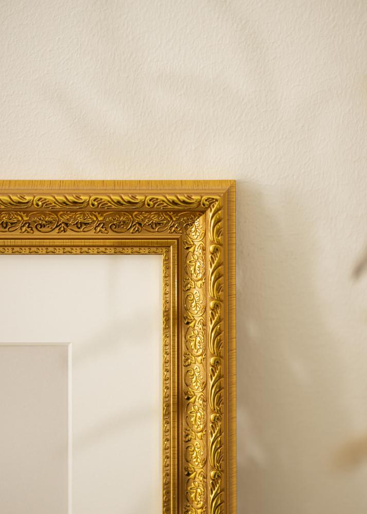 Cornice Ornate Oro 40x50 cm - Passepartout Bianco 30x40 cm