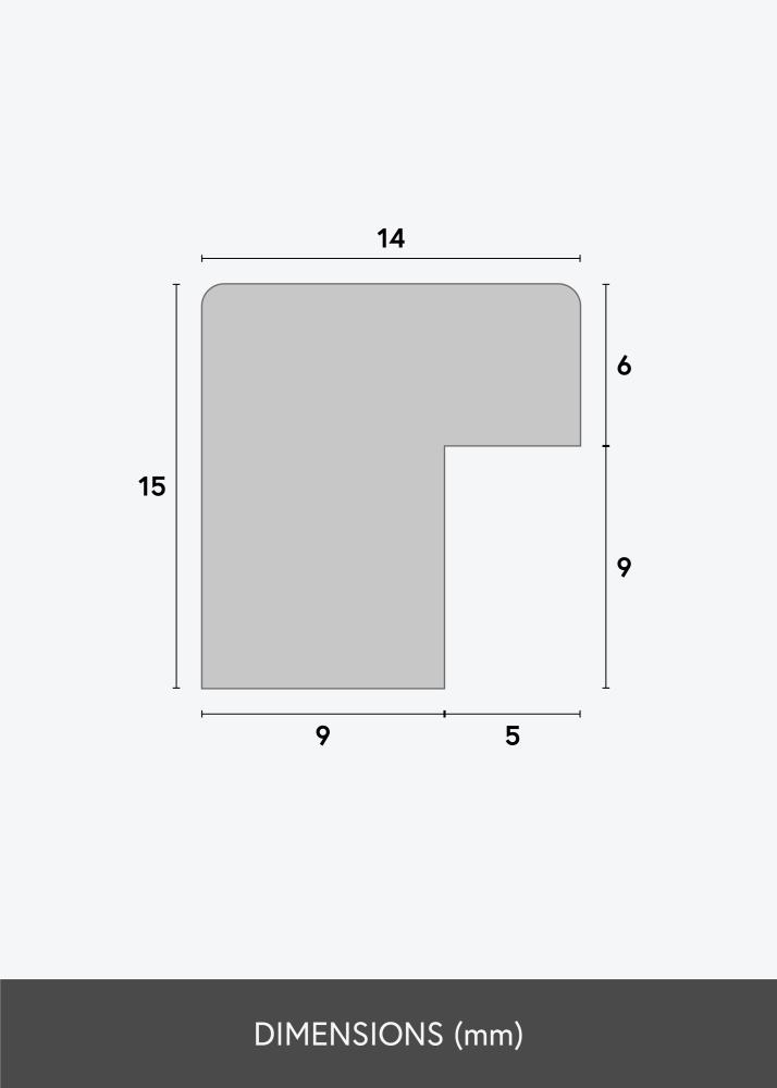 Cornice Modern Vetro acrilico Noce 20x30 cm