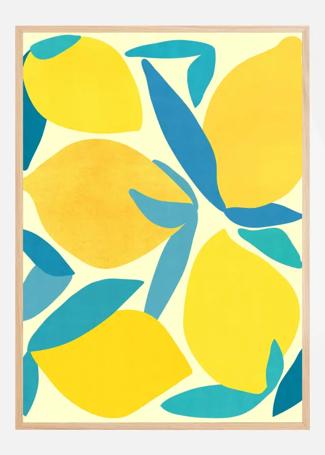 Lemon Shapes Poster