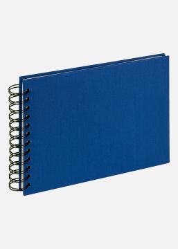 Cloth Album a spirale Blu - 19,5x15 cm (40 Pagine nere / 20 fogli)