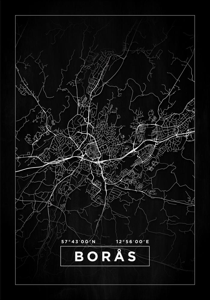 Mappa - Borås - Poster nero