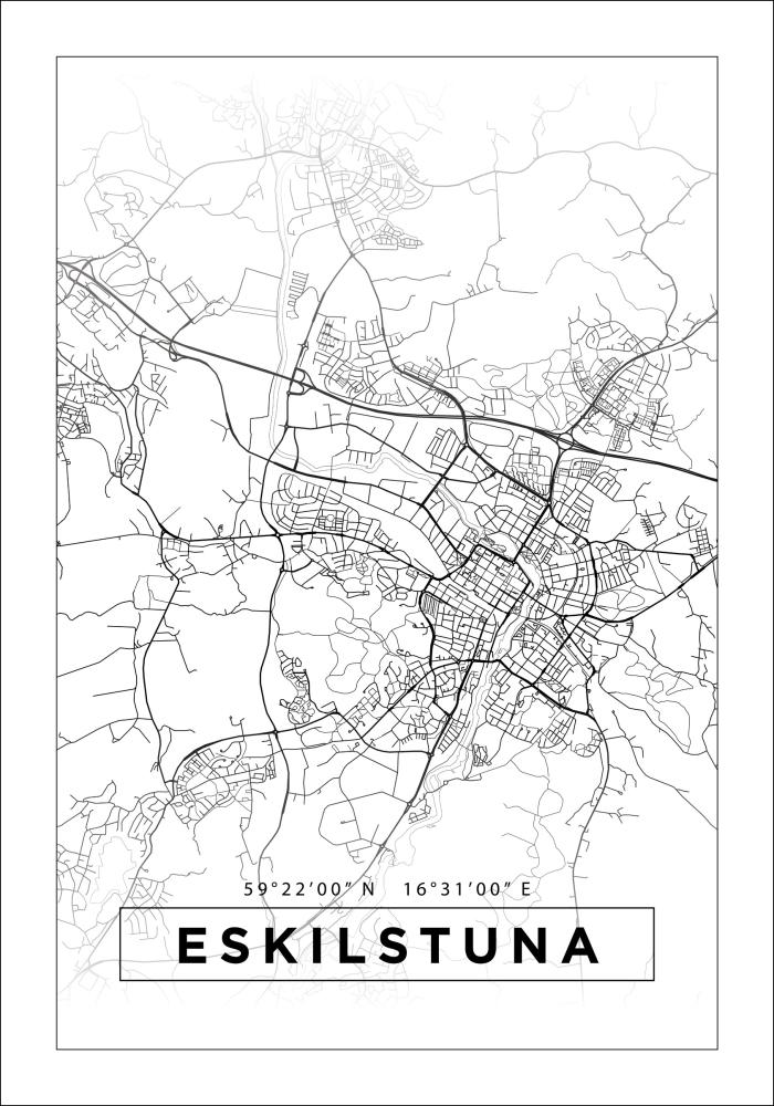 Mappa - Eskilstuna - Poster bianco