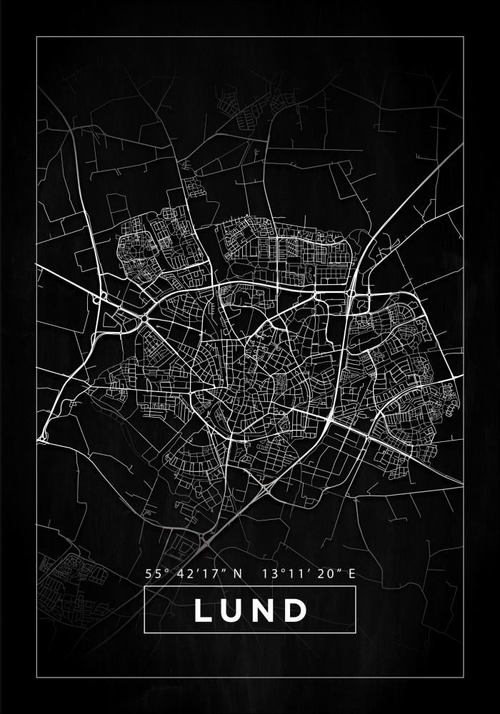 Mappa - Lund - Poster nero