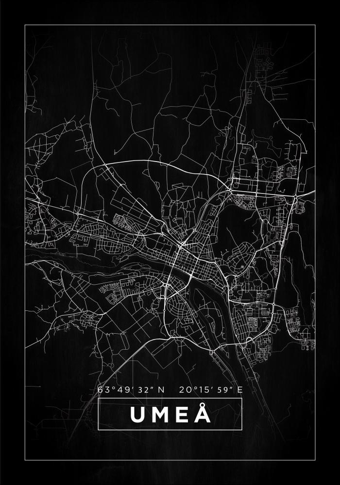 Mappa - Umeå - Poster nero